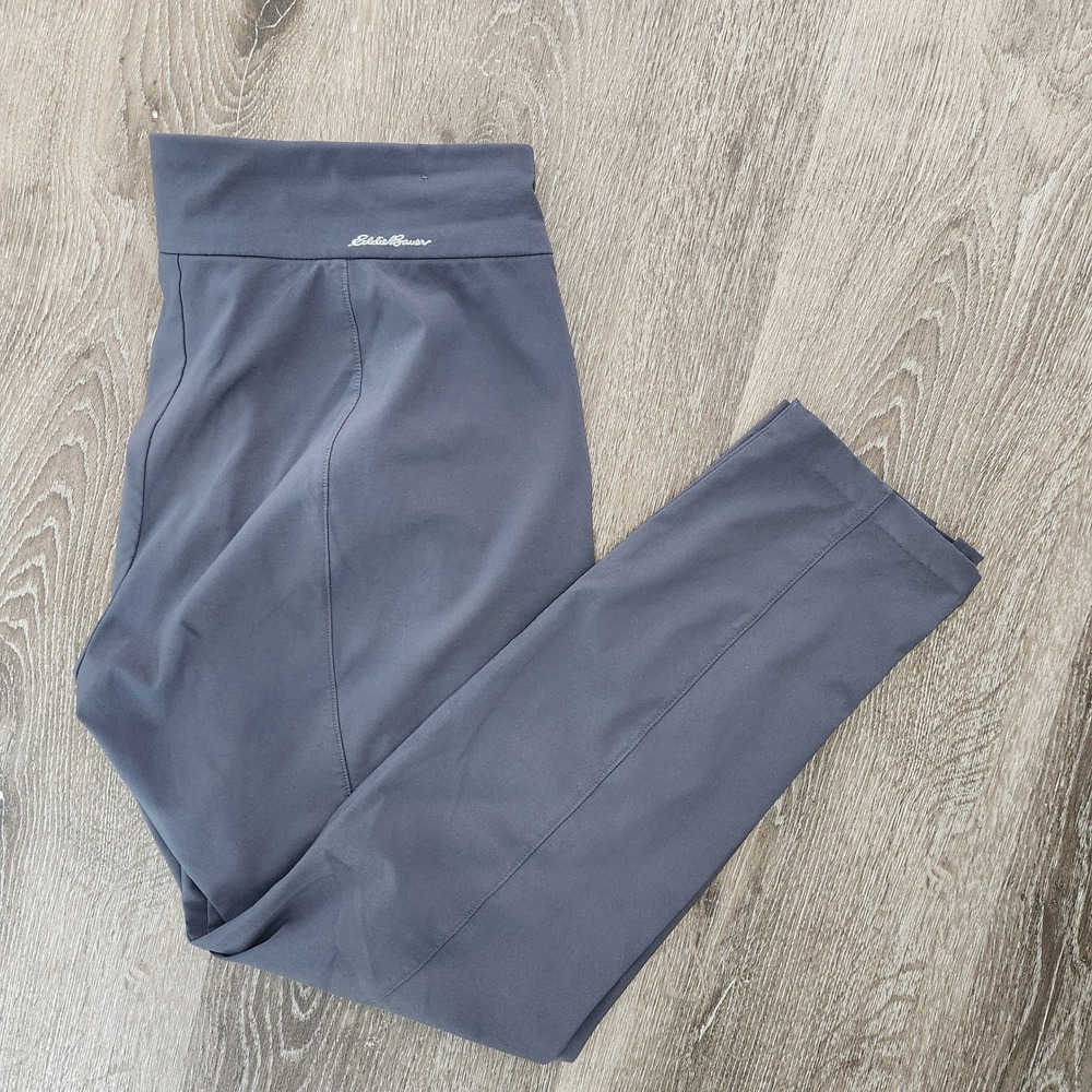 Eddie Bauer Womens Gray Ankle Pants Size 6 Stretch Travel Outdoor Slit